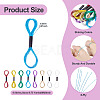 8 Skeins 8 Colors 6-Ply Polyester Metallic Embroidery Floss DIY-TAC0020-73-4