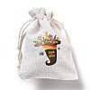 Halloween Cotton Cloth Storage Pouches ABAG-M004-01K-3