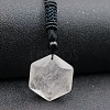 Natural Quartz Crystal Pendant Necklaces PW-WG41900-02-1