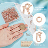 100Pcs Tibetan Style Hook and Eye Clasps FIND-GO0003-01RG-5