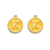 Golden Plated Alloy Enamel Charms ENAM-Q437-13K-1