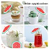 2 Bags Watermelon Pattern Umbrella Bamboo & PET Plastic Toothpick Decorations AJEW-CP0007-28-6