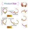  60Pcs 2 Style Rainbow Color 304 Stainless Steel Leverback Earring Findings STAS-NB0001-53M-2