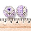Bling Resin Rhinestone Flower Beads OACR-D310-01P-G-2