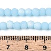 Frosted Opaque Glass Beads Strands GLAA-T032-P4mm-MBB10-4