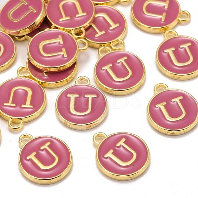 Golden Plated Alloy Enamel Charms X-ENAM-S118-08U-1