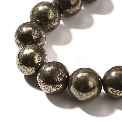 Natural Pyrite Beads Strands G-H059-A01-03-1