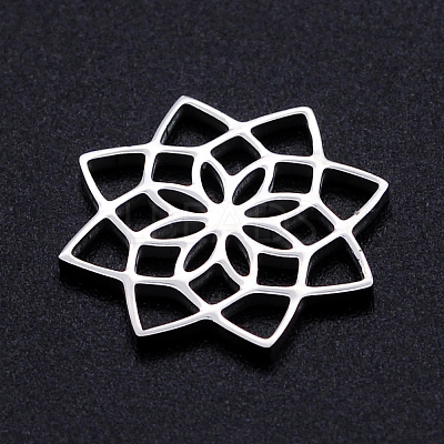 Non-Tarnish 201 Stainless Steel Filigree Joiners Links STAS-S105-JN892-1-1