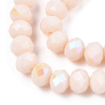 Electroplate Opaque Solid Color Glass Beads Strands LS-EGLA-A034-P10mm-L20-1