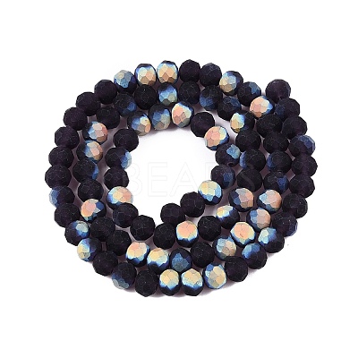 Transparent Glass Beads Strands EGLA-A044-T6mm-MB15-1