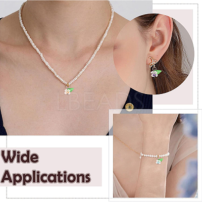 40Pcs 8 Colors Natural Mixed Gemstone & ABS Plastic Imitation Pearl & Acrylic Leaf Pendants PALLOY-YW00095-1
