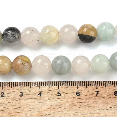 Natural Flower Amazonite Beads Strands G-G692-01-10mm-1
