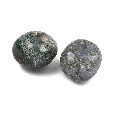 Natural Moss Agate Beads G-G348-01B-04-1