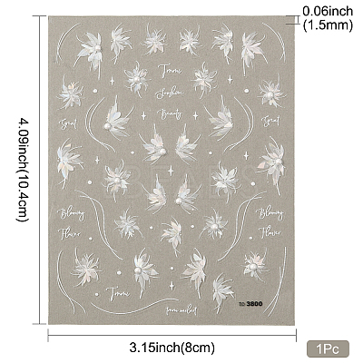 Fairy Pattern PET & Rhinestone Nail Art Stickers MRMJ-WH20017-010B-1
