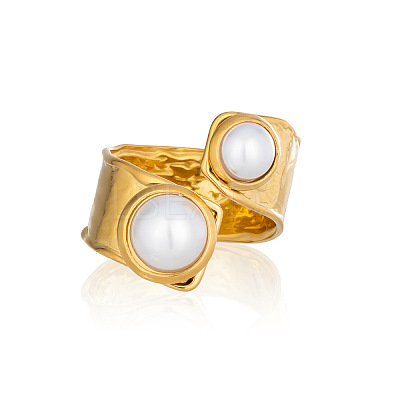 304 Stainless Steel Cuff Open Rings for Women WS3424-1-1
