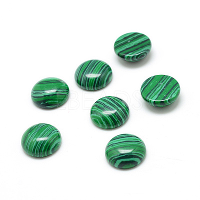 Synthetic Malachite Gemstone Cabochons G-T020-18mm-24-1