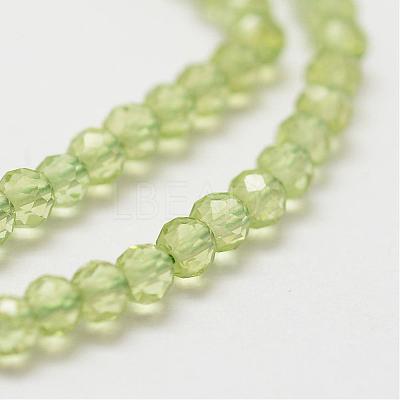 Natural Peridot Bead Strands G-P271-3mm-12-1