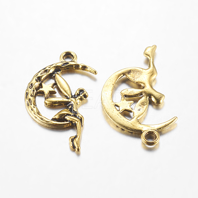 Zinc Alloy Fairy Sprite Charms X-PALLOY-A18526-AG-LF-1