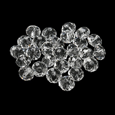 Transparent Electroplate Glass Beads GLAA-L046-02H-1