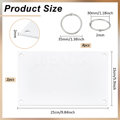 2Pcs Acrylic Sticker Display Stand Holder ODIS-BC0001-18A-1