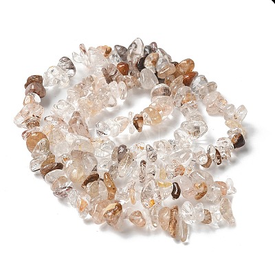 Natural Rutilated Quartz Beads Strands G-M205-96-1
