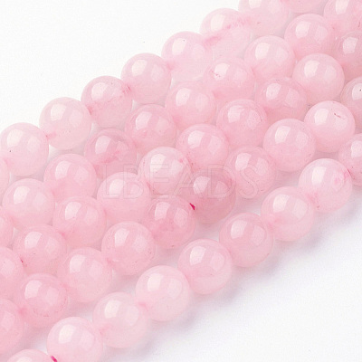 Natural Rose Quartz Bead Strands G-G735-59-6mm-1