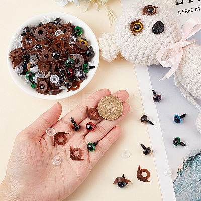 80 Sets 8 Colors Plastic Craft Eyes KY-PH0001-92-1