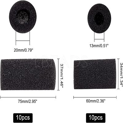 20Pcs 2 Style Aquarium Filter Sponge AJEW-FH0002-12-1