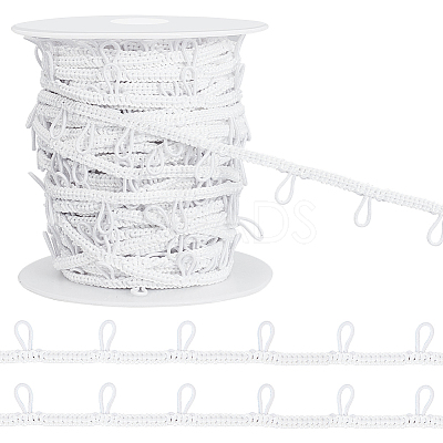 22.5M Nylon Braided Trim with Elastic Button Loops OCOR-BC0006-77-1
