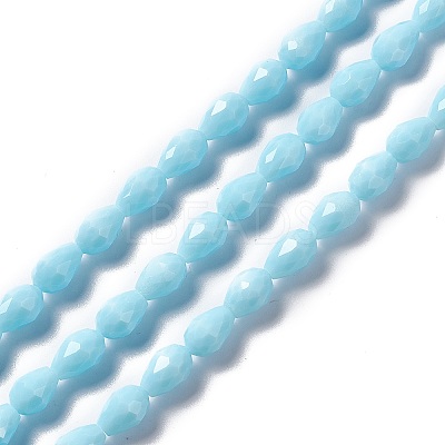Faceted Glass Beads Strands LS-GLAA-E037-01G-1