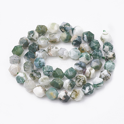 Natural Tree Agate Beads Strands G-S332-10mm-010-1