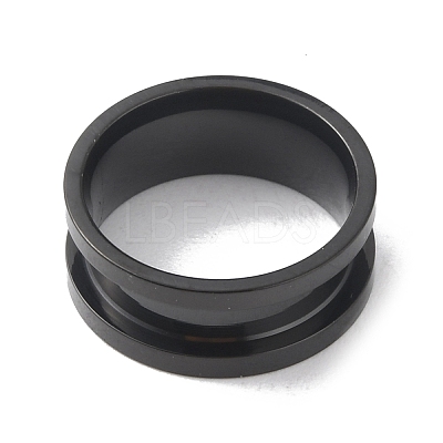 201 Stainless Steel Grooved Finger Ring RJEW-WH0004-32A-EB-1