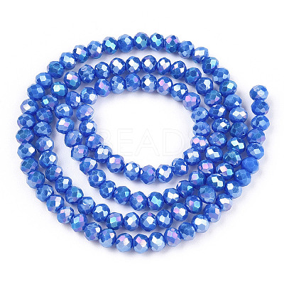 Electroplate Glass Beads Strands LS-EGLA-A034-P4mm-B21-1