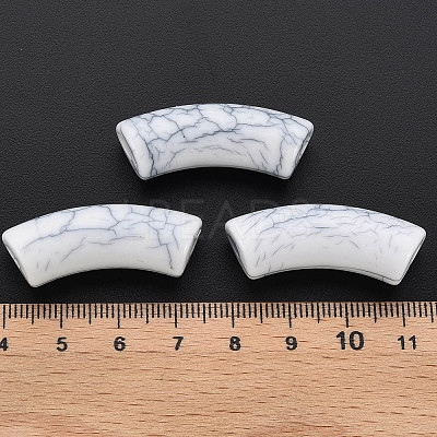 Opaque Crackle Acrylic Beads MACR-S372-001N-010-1