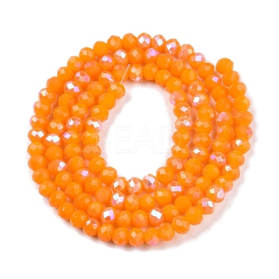 Electroplate Opaque Solid Color Glass Beads Strands EGLA-A044-P3mm-L29-1