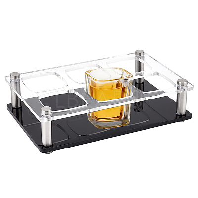 Glitter 6-Hole Acrylic Shot Glasses Holders AJEW-WH0368-10A-1