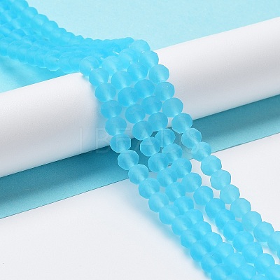 Transparent Glass Beads Strands X-EGLA-A044-T8mm-MD08-1