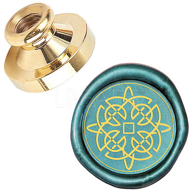 Wax Seal Brass Stamp Head AJEW-WH0130-745-1
