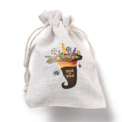 Halloween Cotton Cloth Storage Pouches LS-ABAG-M004-01K-1