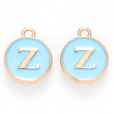 Golden Plated Alloy Enamel Charms X-ENAM-S118-04Z-1