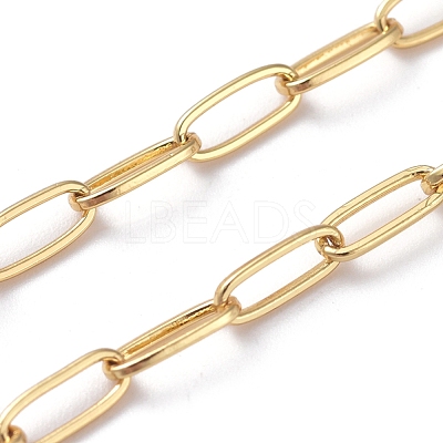 Soldered Brass Paperclip Chains CHC-G005-06G-1
