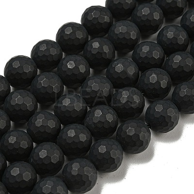 Natural Black Onyx Beads Strands G-D710-8mm-06-1