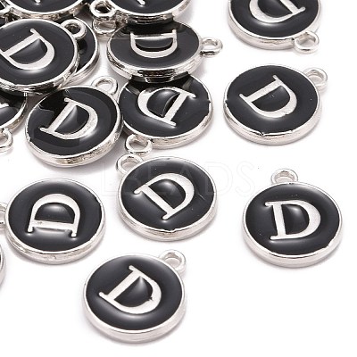 Platinum Plated Alloy Charms X-ENAM-S118-02D-P-1