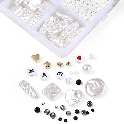 DIY 24 Style Acrylic & ABS Beads Jewelry Making Finding Kit DIY-NB0012-02B-1