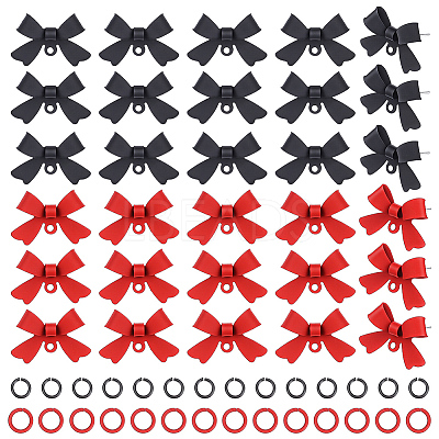 DIY Bowknot Alloy Stud Earring Finding Kits DIY-ME0002-87-1