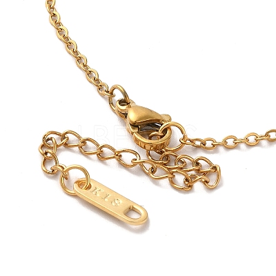 304 Stainless Steel Pandant Necklace for Men Women NJEW-O126-02G-04-1