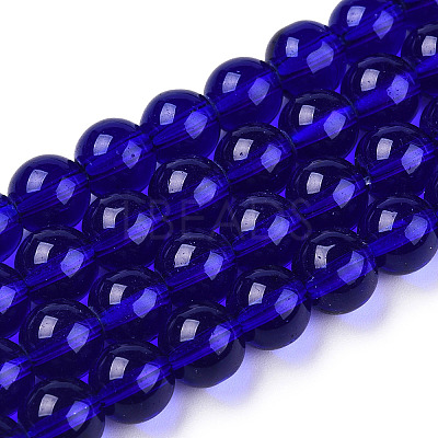 Transparent Glass Beads Strands GLAA-T032-T6mm-15-1