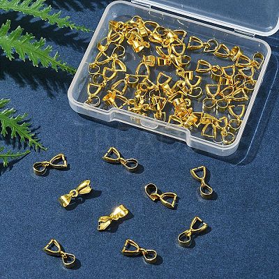 50Pcs Brass Ice Pick Pinch Bails IFIN-FS0001-47A-1