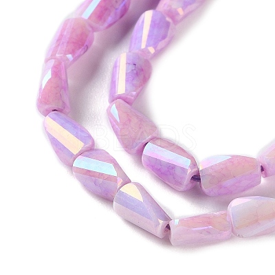 Ombre Effect Dyed Glass Beads Strands GLAA-I059-01A-1