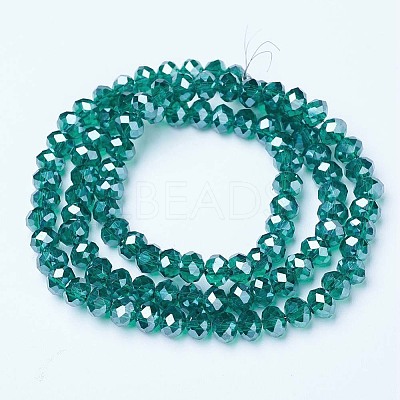 Electroplate Glass Beads Strands EGLA-A034-T6mm-A18-1
